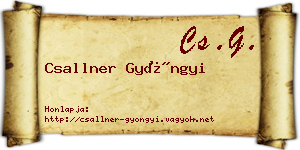 Csallner Gyöngyi névjegykártya