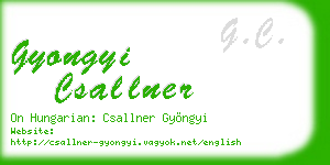 gyongyi csallner business card